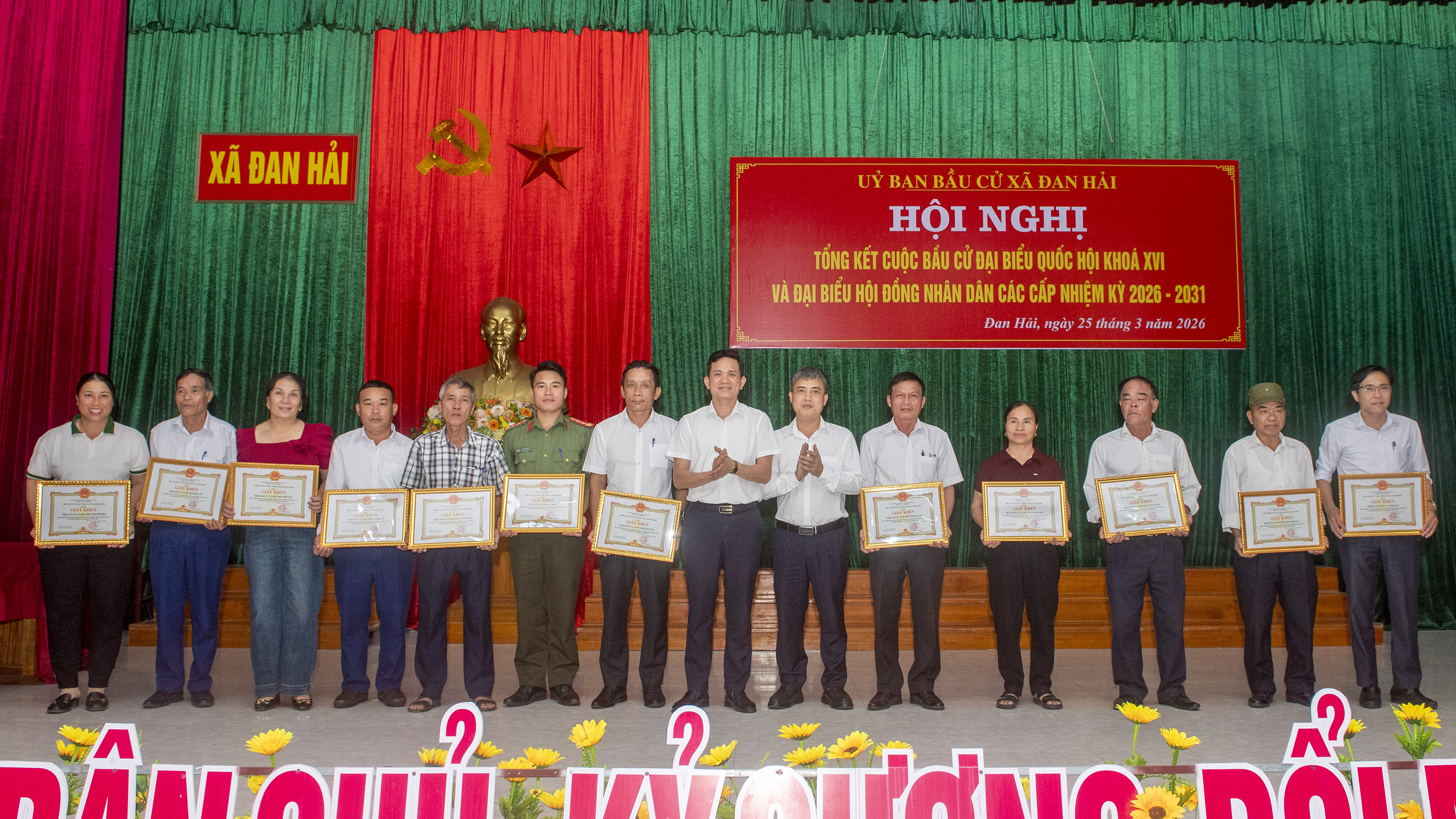 Xã Đan Hải: Tổng kết công tác bầu cử Đại biểu Quốc hội và Hội đồng nhân dân các cấp, nhiệm kỳ 2026 – 2031.