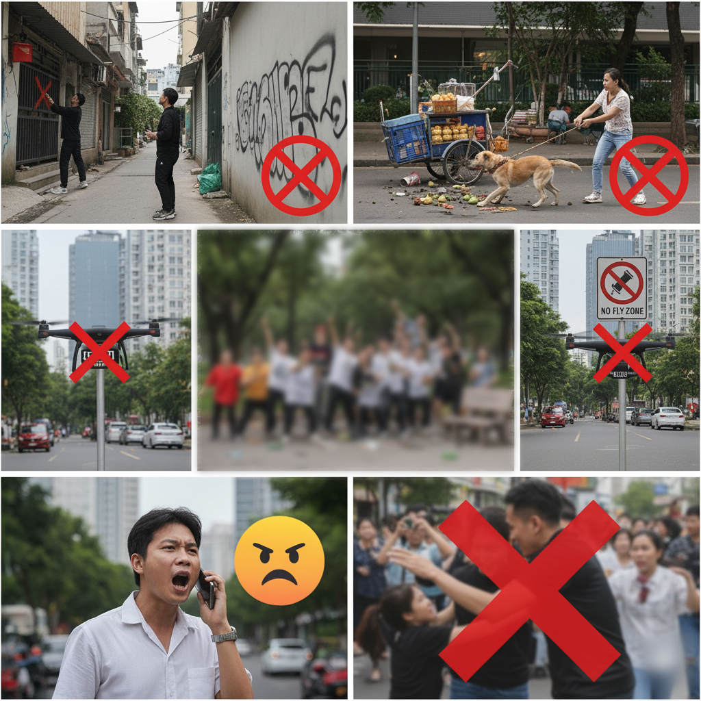 Các mức phạt các hành vi gây rối trật tự công cộng theo Nghị định 282/2025/NĐ-CP