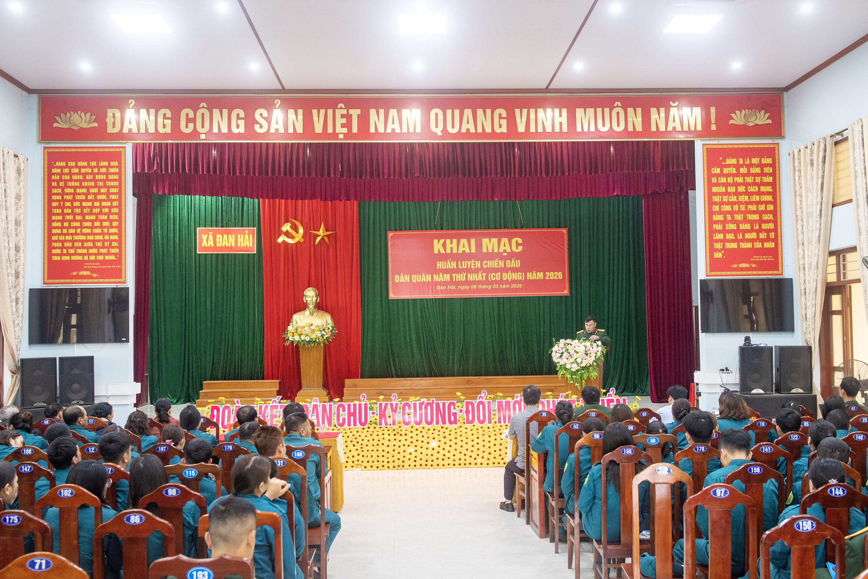 Xã Đan Hải: Khai mạc huấn luyện chiến đấu cho lực lượng Dân quân năm thứ nhất năm 2026.