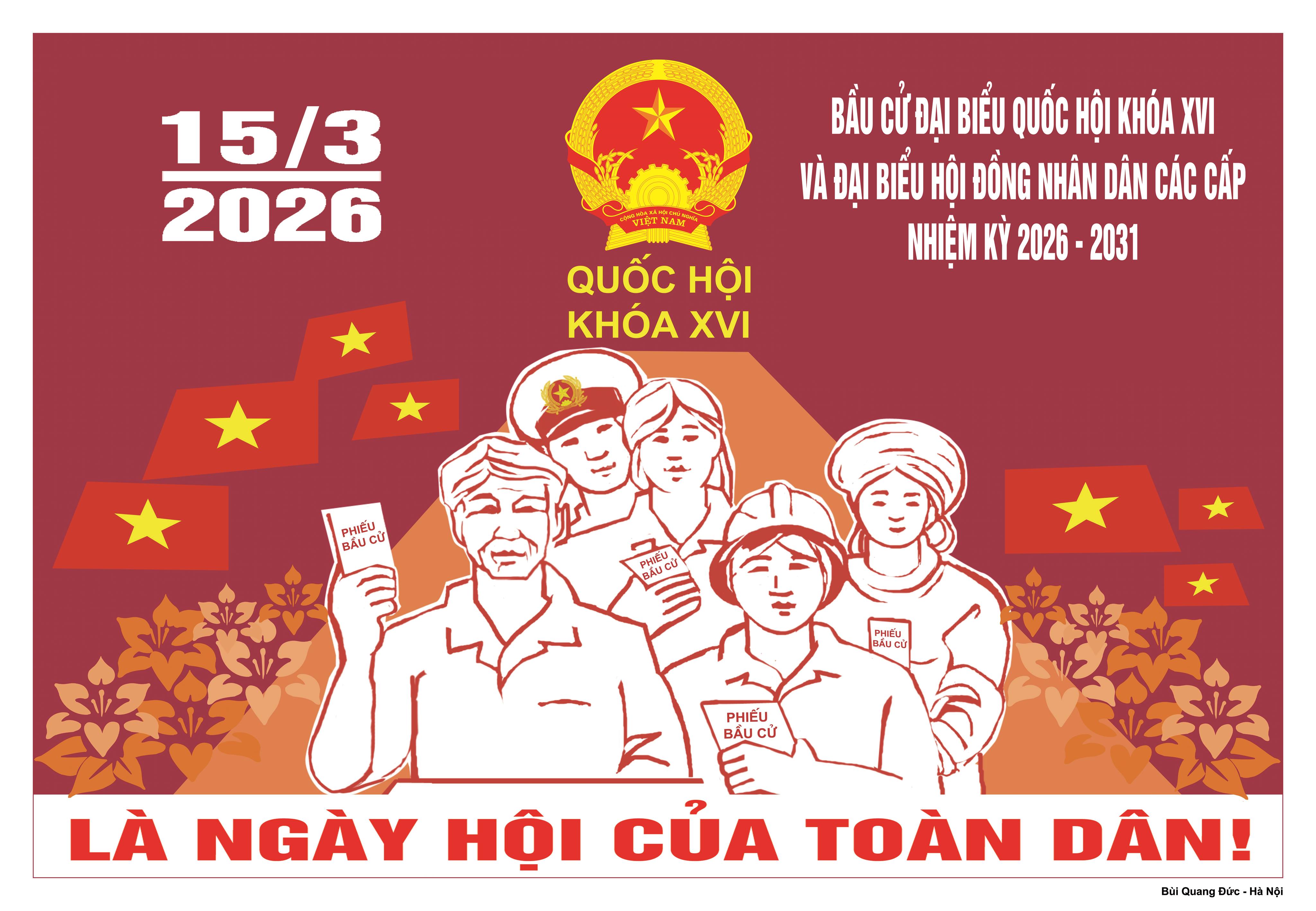 Đan Hải: Công bố danh sách 34 người ứng cử đại biểu HĐND xã.