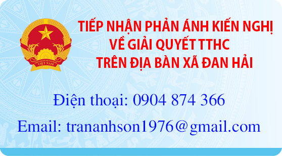NHẬN PHẢN ÁNH KIẾN NGHỊ VỀ GIẢI QUYẾT TTHC TRÊN ĐỊA BÀN TRẦN PHÚ