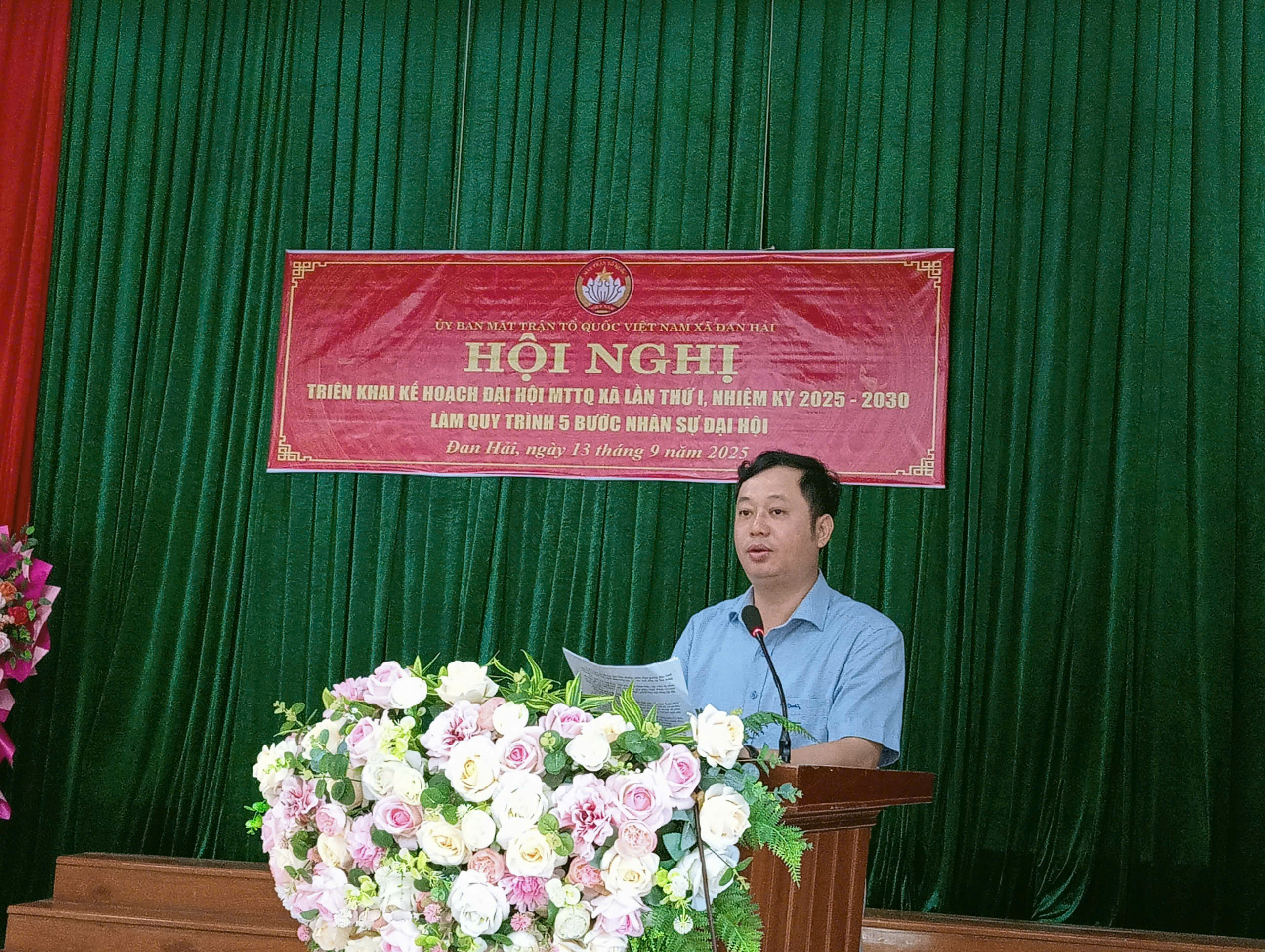 Ủy ban MTTQVN xã Đan Hải tổ chức hội nghị triển khai kế hoạch Đại hội