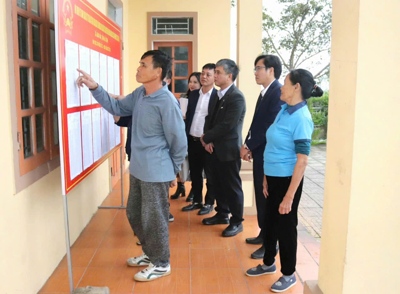 Lãnh đạo xã Đan Hải kiểm tra công tác chuẩn bị bầu cử Đại biểu Quốc hội khóa XVI và Đại biểu Hội đồng nhân dân các cấp, nhiệm kỳ 2026 – 2031