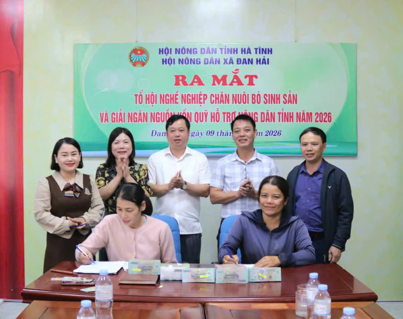 Hội Nông Dân Xã Đan Hải ra mắt tổ hội nghề nghiệp chăn nuôi bò sinh sản