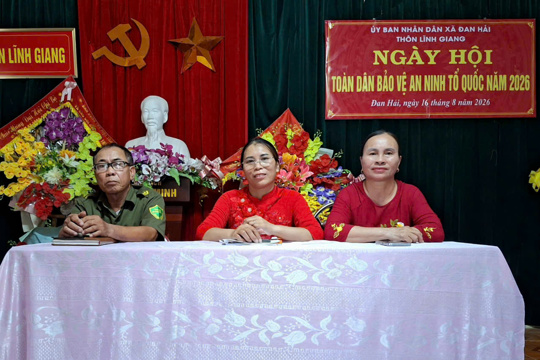 Thôn Lĩnh Giang và thôn Quý Hoa tổ chức Ngày hội Toàn dân bảo vệ an ninh tổ quốc 