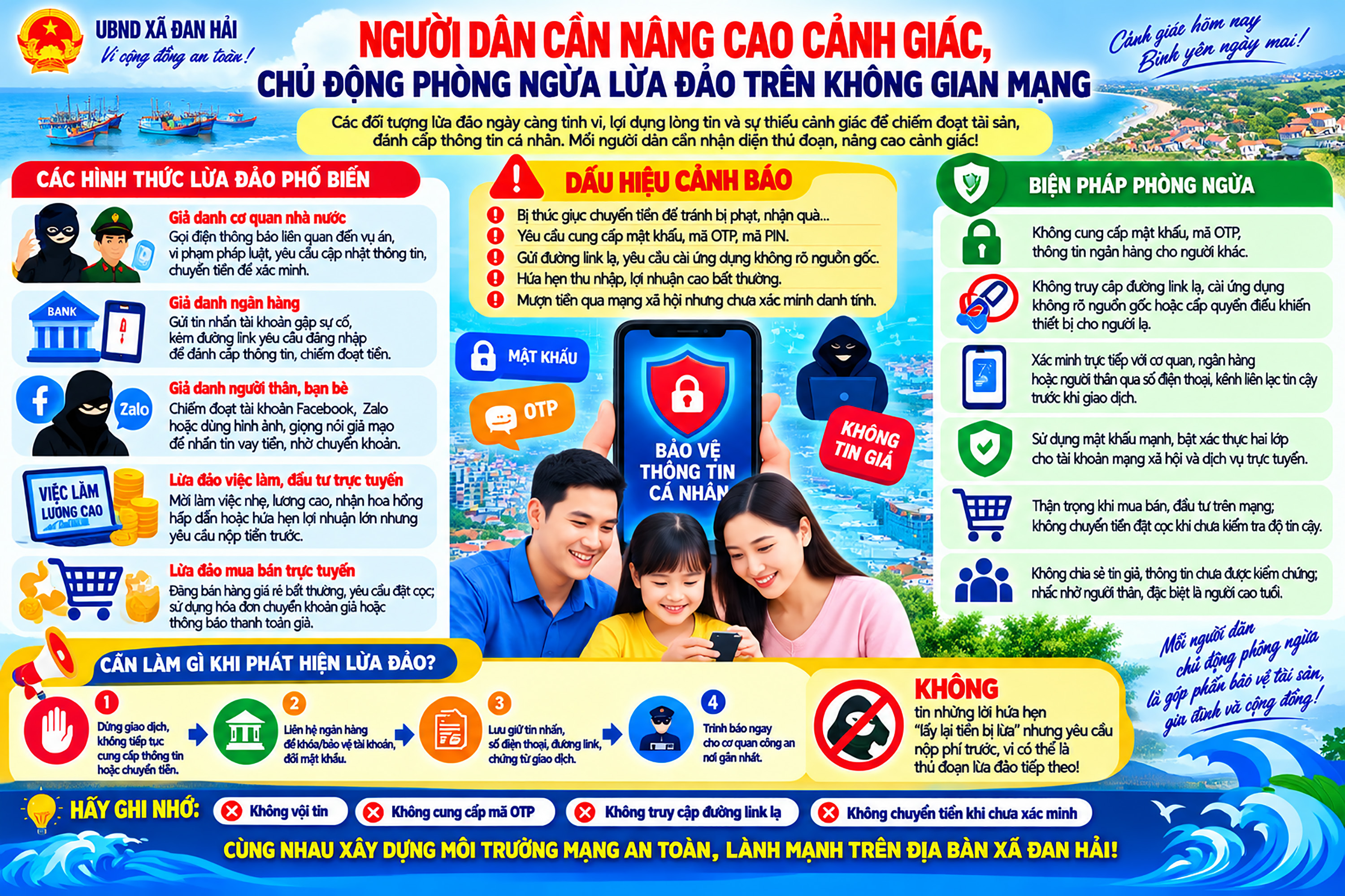 Người dân cần nâng cao cảnh giác, chủ động phòng ngừa lừa đảo trên không gian mạng