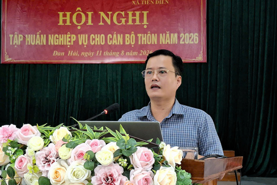 Đảng ủy xã Đan Hải tổ chức hội nghị tập huấn, bồi dưỡng nghiệp vụ công tác Đảng năm 2026