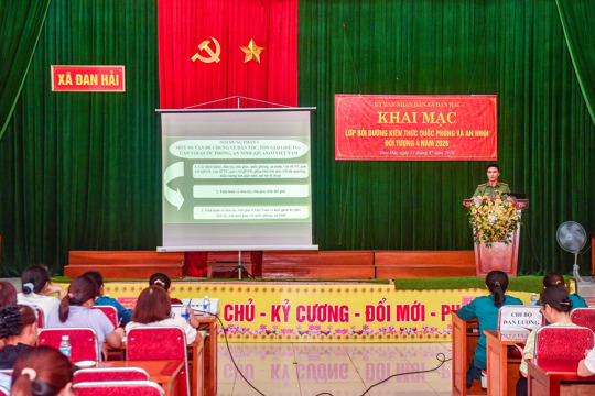 Xã Đan Hải khai mạc Lớp bồi dưỡng kiến thức quốc phòng và an ninh đối tượng 4 năm 2026