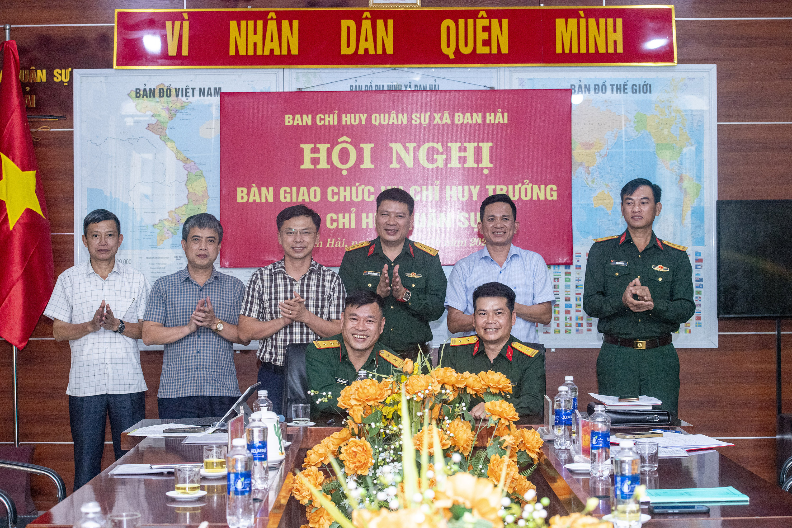 Xã Đan Hải tổ chức hội nghị bàn giao chức vụ Chỉ huy trưởng Ban CHQS xã