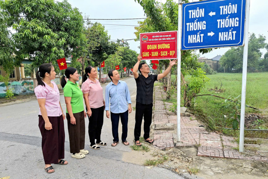 Hội Nông dân xã Đan Hải xây dựng tuyến đường Sáng – Xanh – Sạch – Đẹp, lan tỏa phong trào Dân vận khéo