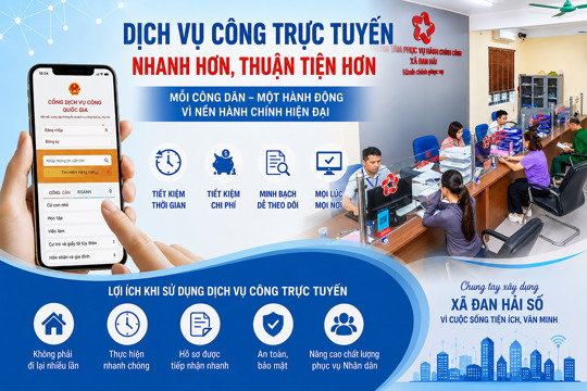 Dịch vụ công trực tuyến: nhanh chóng, thuận tiện, minh bạch và hiệu quả vì nền hành chính phục vụ nhân dân 