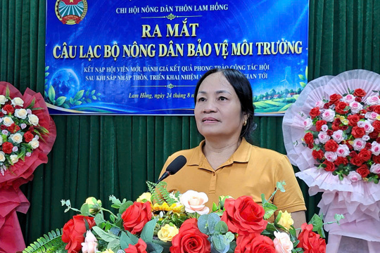 Hội Nông dân xã Đan Hải ra mắt câu lạc bộ Nông dân bảo vệ môi trường thôn Lam Hồng 