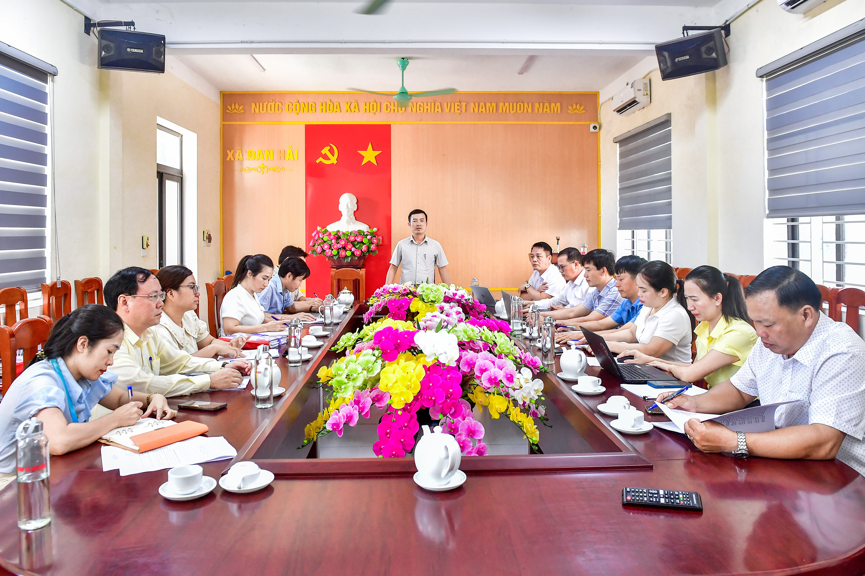Thường trực HĐND xã Đan Hải giám sát việc thực hiện chính sách an sinh xã hội