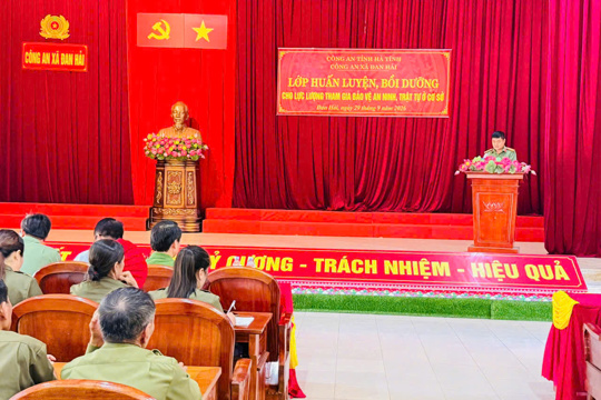 Công an xã Đan Hải khai mạc Lớp bồi dưỡng nghiệp vụ cho lực lượng tham gia bảo vệ an ninh, trật tự ở cơ sở năm 2026