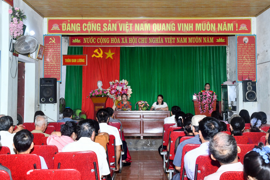 Chủ tịch UBND xã Đan Hải dự, chỉ đạo kỳ sinh hoạt đầu tiên của Chi bộ thôn Đan Lương sau hợp nhất
