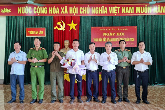 Thôn Văn Lâm, xã Đan Hải tổ chức điểm Ngày hội toàn dân bảo vệ an ninh Tổ quốc năm 2026