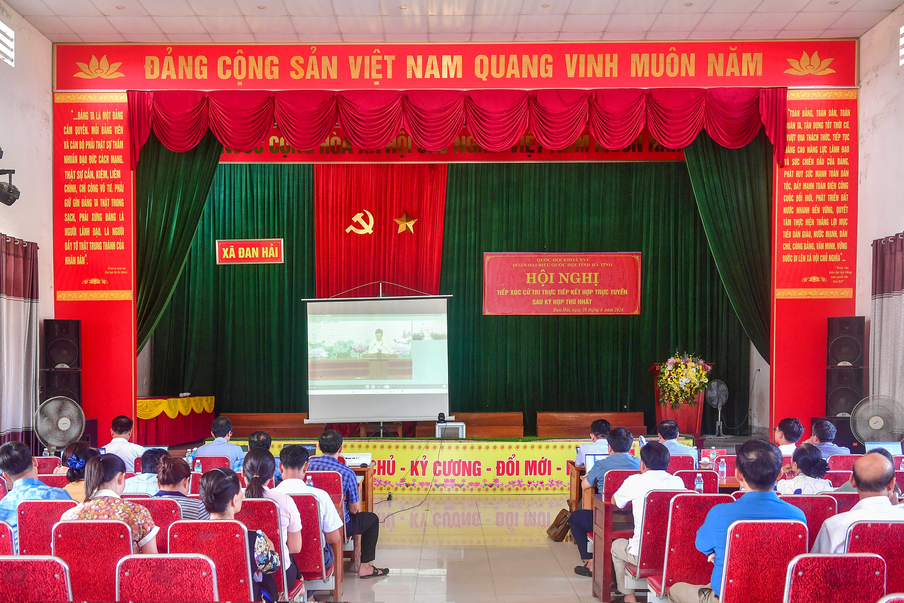 Xã Đan Hải tham gia Hội nghị tiếp xúc cử tri trực tuyến sau Kỳ họp thứ nhất, Quốc hội khóa XVI 