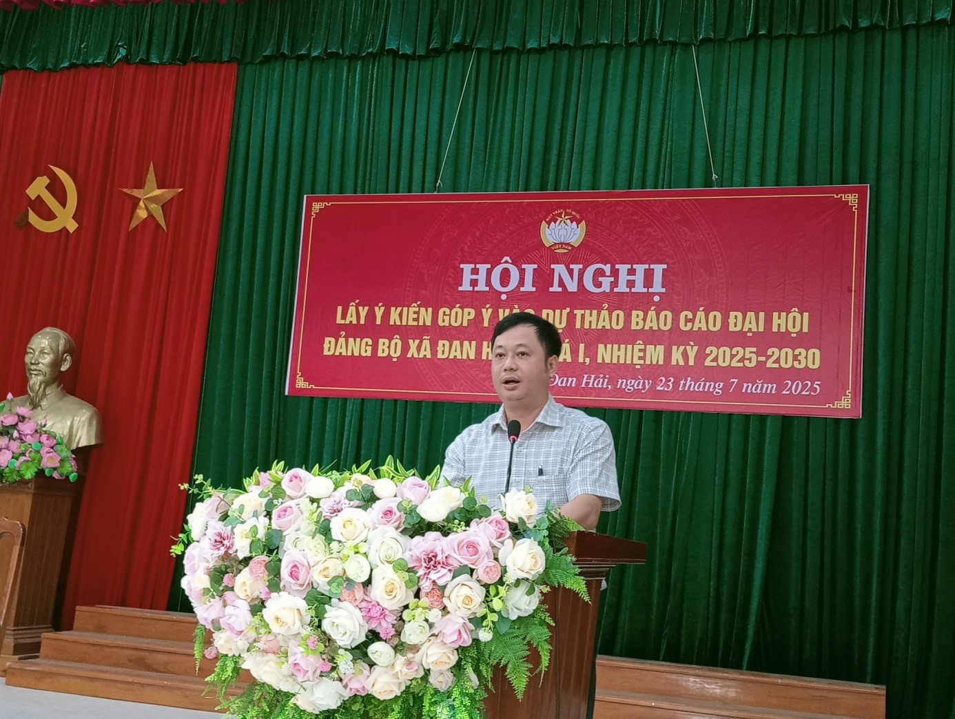 Ủy ban Mặt trận Tổ quốc Việt Nam xã và các tổ chức chính trị, xã hội tổ chức hội, nghị góp ý dự thảo báo cáo chính trị trình đại hội đảng bộ xã đan hải lần thứ nhất, nhiệm kỳ 2025 - 2030 