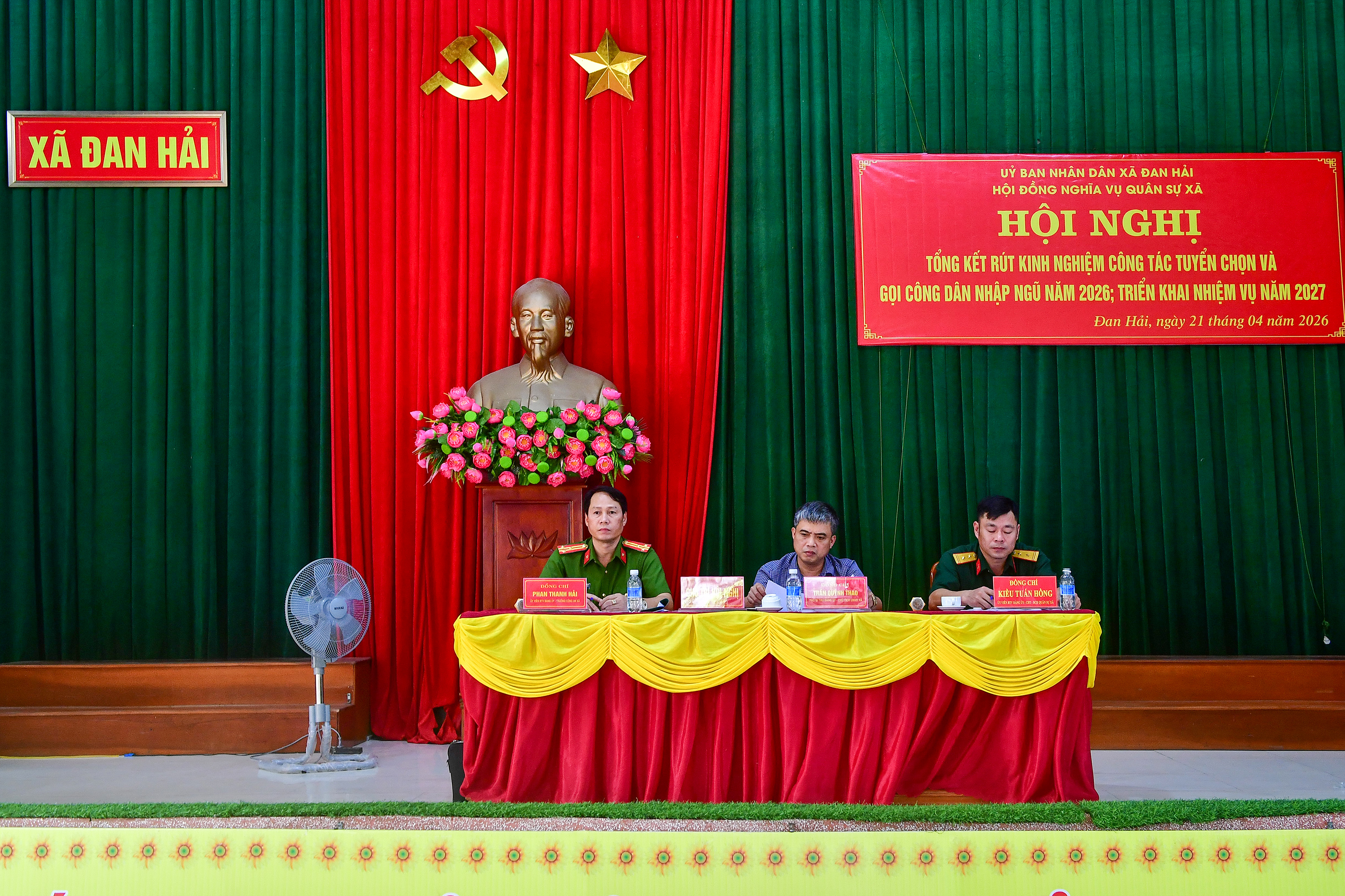 Xã Đan Hải tổ chức hội nghị tổng kết công tác tuyển quân năm 2026